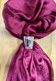 Magenta Matrix Silk Scarf Slide